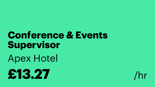 Conference & Events Supervisor