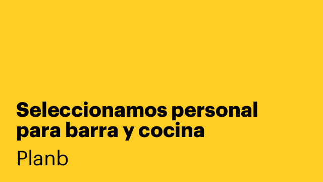 Seleccionamos personal para barra y cocina