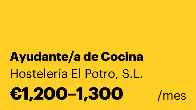 Ayudante/a de Cocina