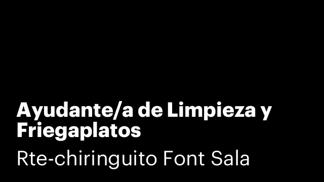 Ayudante/a de Limpieza y Friegaplatos