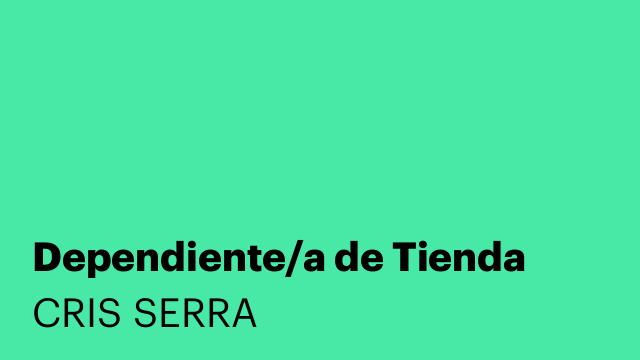 Dependiente/a de Tienda