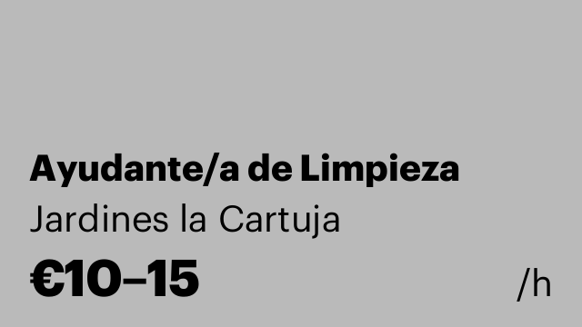Ayudante/a de Limpieza