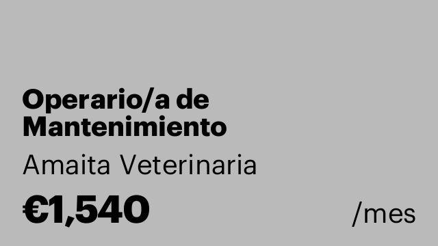 Operario/a de Mantenimiento