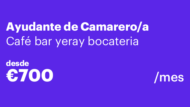 Ayudante de Camarero/a