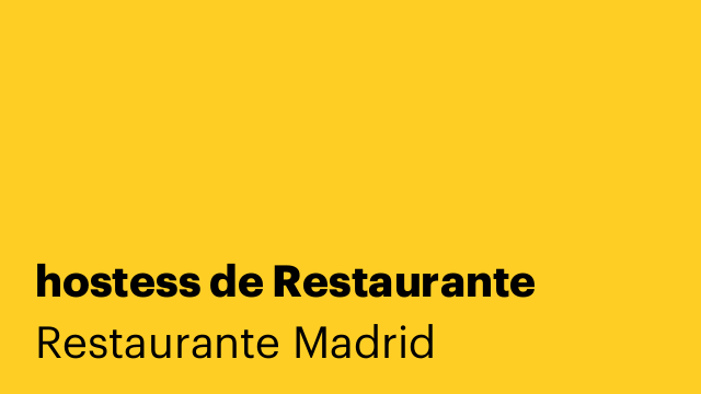 hostess de Restaurante