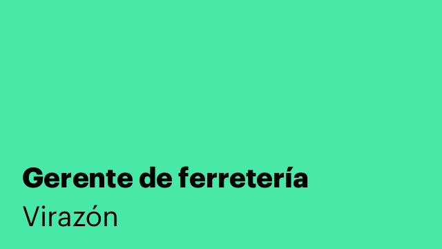 Gerente de ferretería