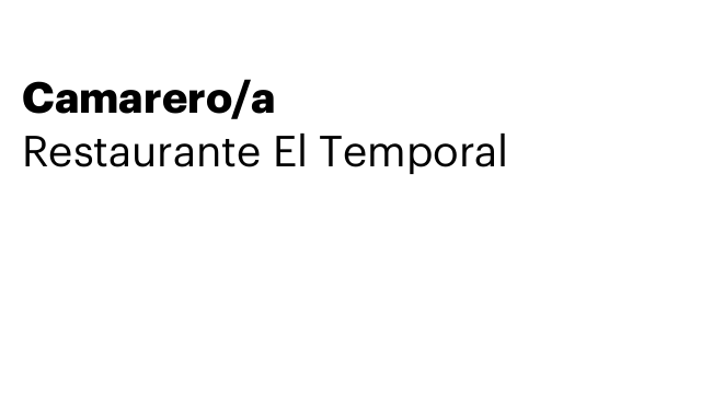 Camarero/a