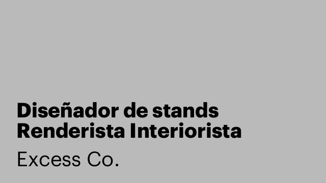 Diseñador de stands Renderista Interiorista