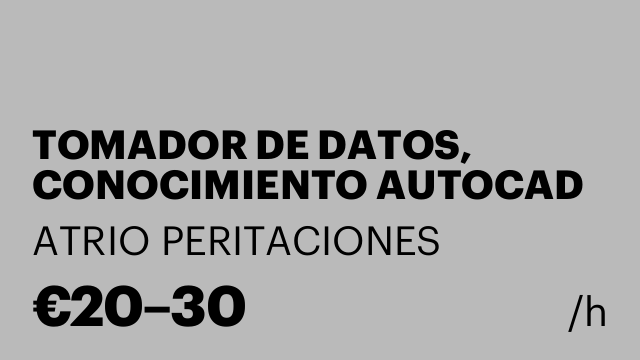 TOMADOR DE DATOS, CONOCIMIENTO AUTOCAD