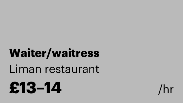 Waiter/waitress