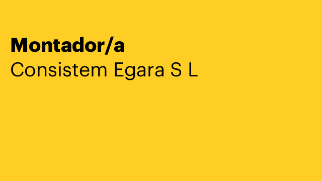 Montador/a
