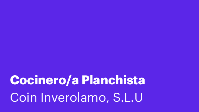 Cocinero/a Planchista