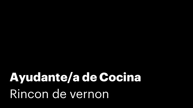 Ayudante/a de Cocina