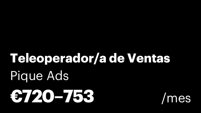 Teleoperador/a de Ventas