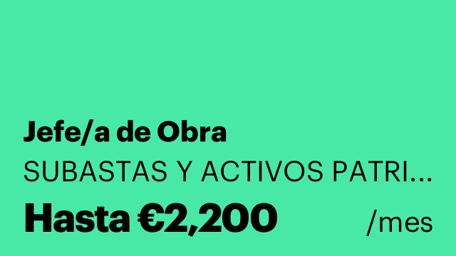 Jefe/a de Obra