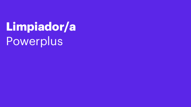 Limpiador/a