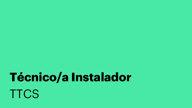 Técnico/a Instalador