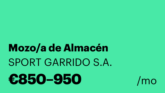 Mozo/a de Almacén
