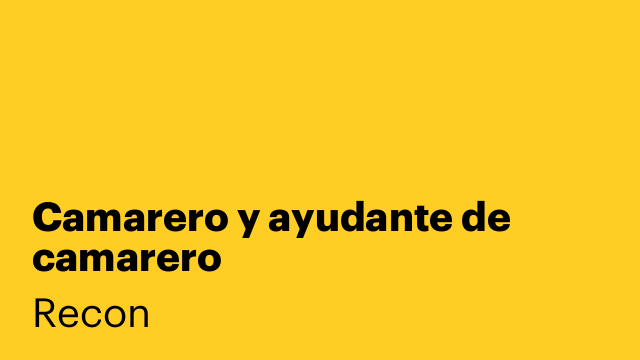 Camarero y ayudante de camarero