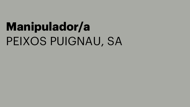 Manipulador/a