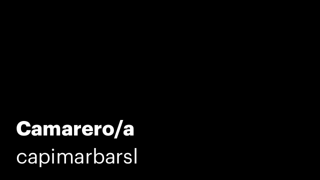Camarero/a