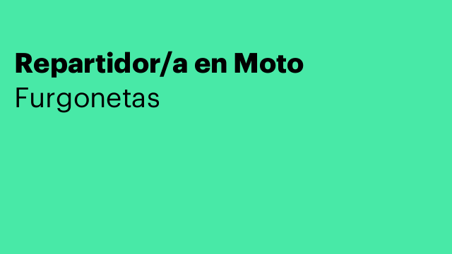 Repartidor/a en Moto