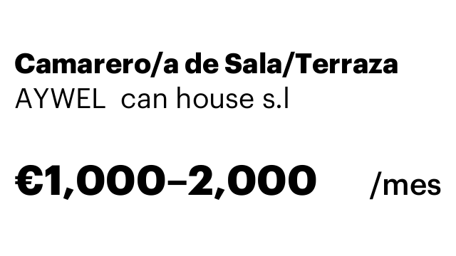 Camarero/a de Sala/Terraza
