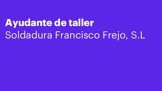 Ayudante de taller