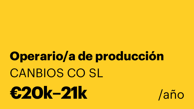 Operario/a de producción