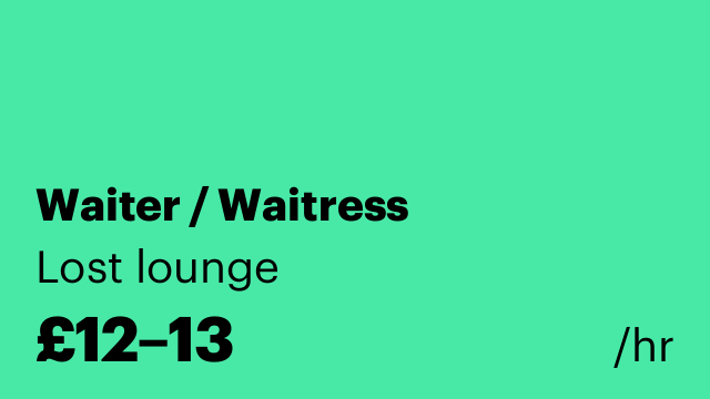 Waiter / Waitress