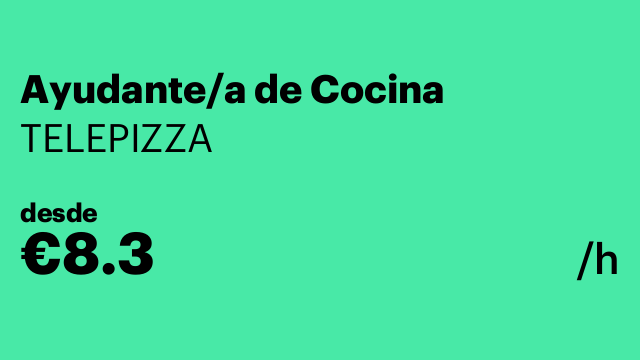 Ayudante/a de Cocina