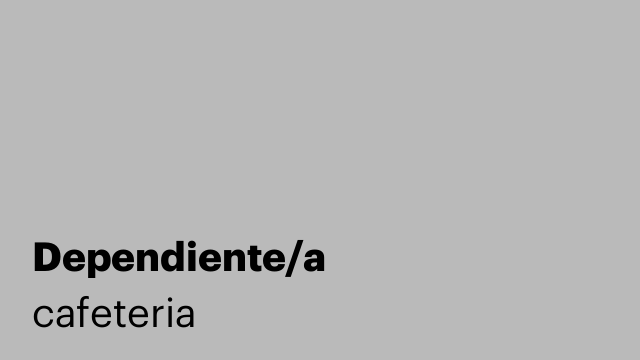Dependiente/a