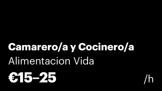 Camarero/a y Cocinero/a