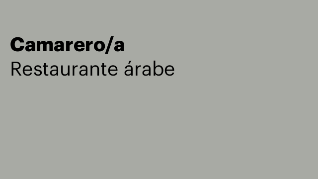Camarero/a