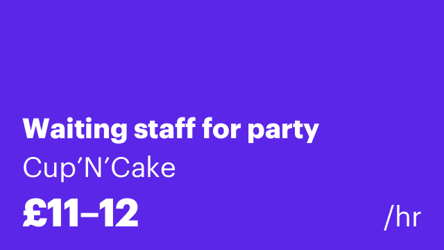 Waiting staff for party