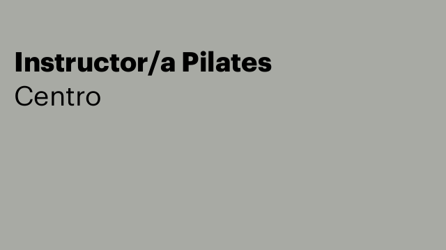 Instructor/a Pilates