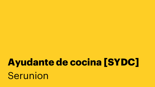 Ayudante de cocina [SYDC]
