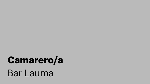 Camarero/a