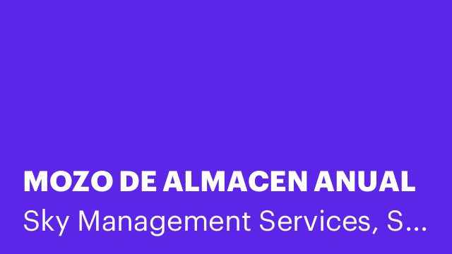 MOZO DE ALMACEN ANUAL