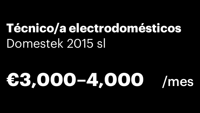 Técnico/a electrodomésticos