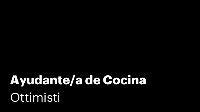 Ayudante/a de Cocina