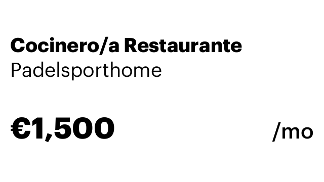 Cocinero/a Restaurante