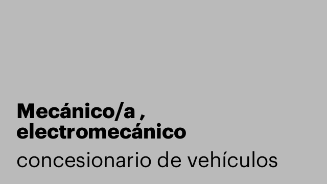 Mecánico/a , electromecánico