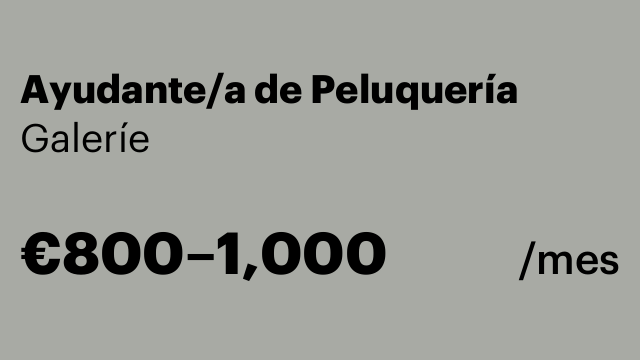 Ayudante/a de Peluquería