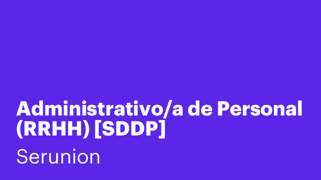 Administrativo/a de Personal (RRHH) [SDDP]
