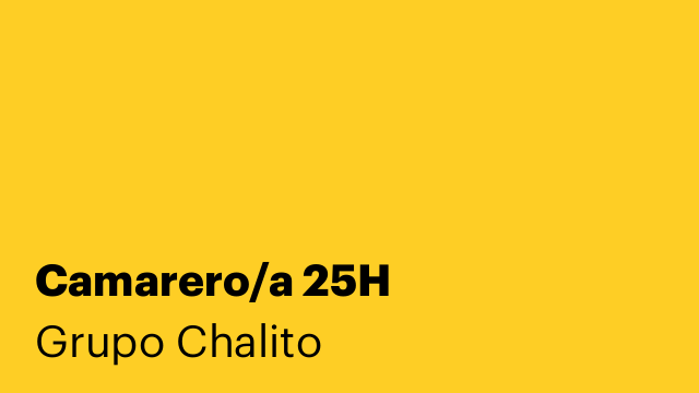 Camarero/a 25H