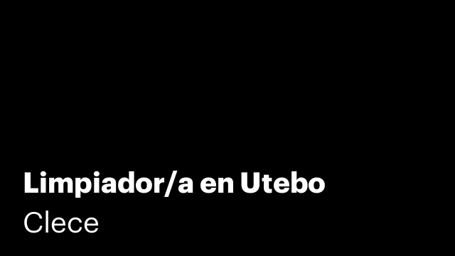 Limpiador/a en Utebo