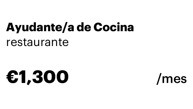Ayudante/a de Cocina