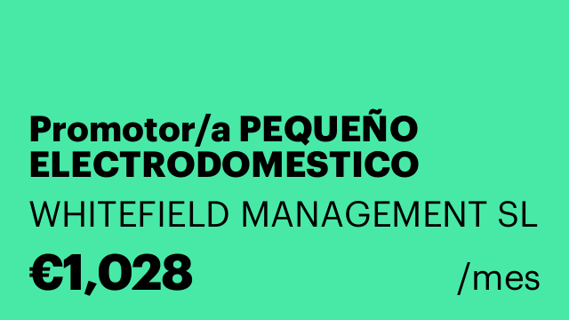 Promotor/a PEQUEÑO ELECTRODOMESTICO LANZAROTE