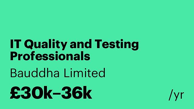 IT Quality and Testing Professionals